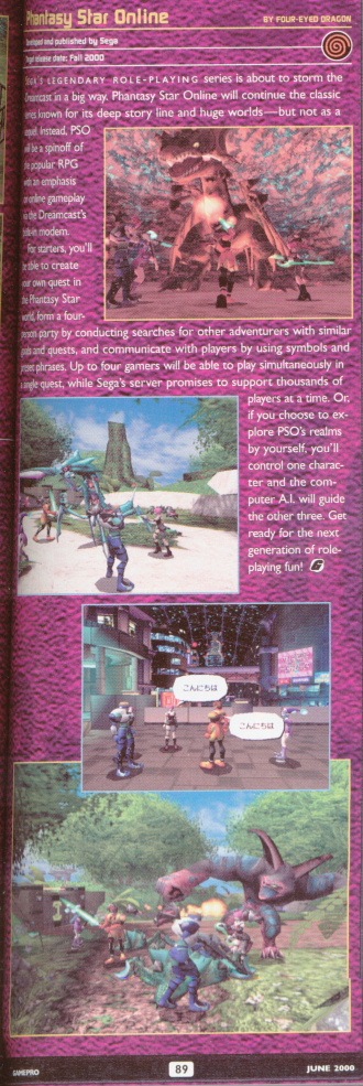 Article from page 89, June 2000 GamePro magazine