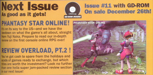 Article from page 111, Holiday 2000 Official Dreamcast Magazine