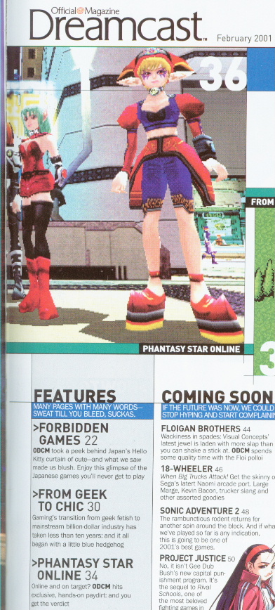 Article from page 1, February 2001 Official Dreamcast Magazine