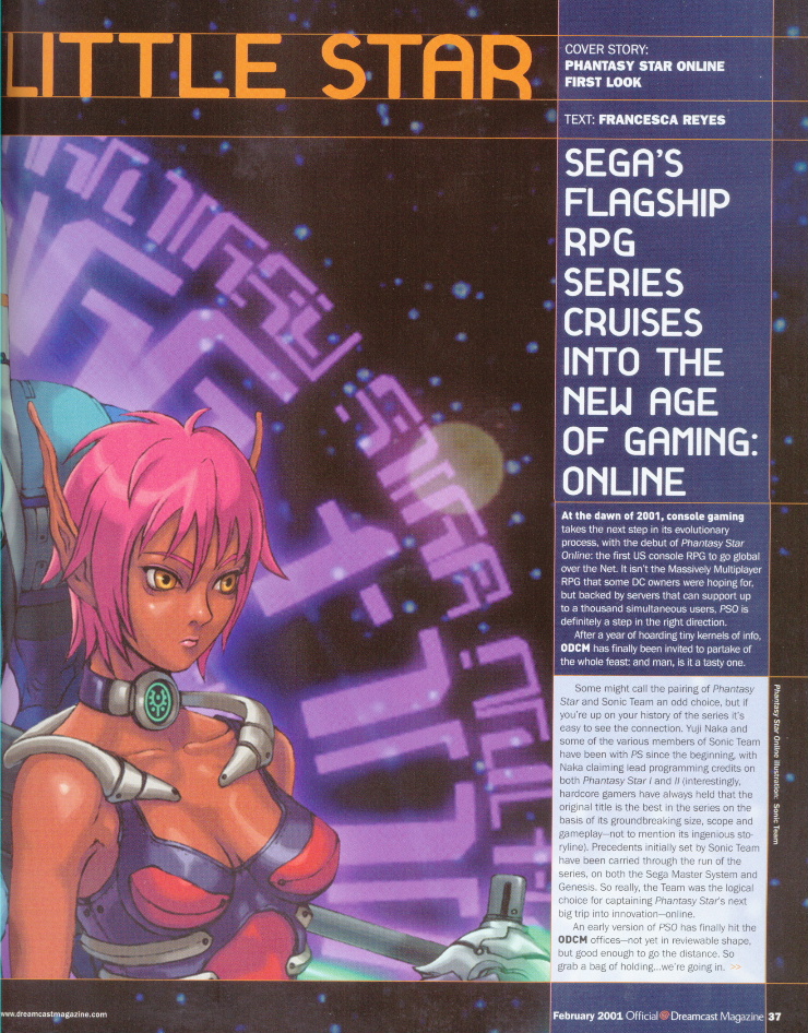 Article from page 37, February 2001 Official Dreamcast Magazine