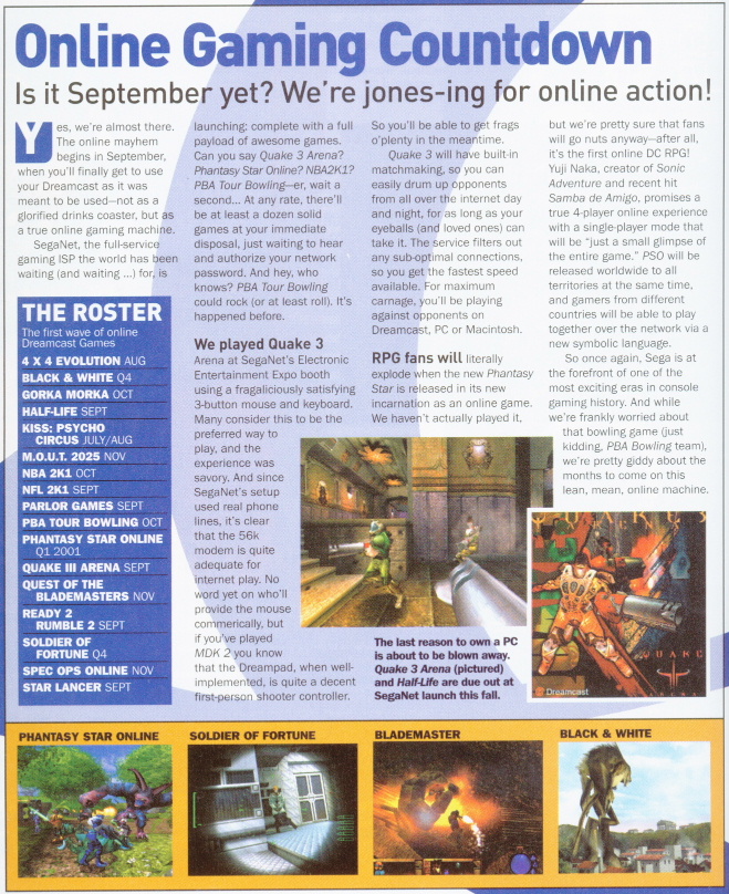 Article from page 50, September/October 2000 Official Dreamcast Magazine